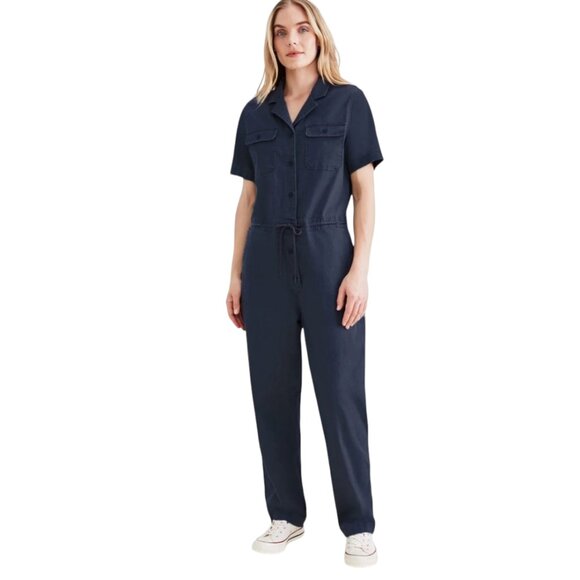 Dockers Women's Utility Jumpsuit, NWT, Navy M - Picture 2 of 10